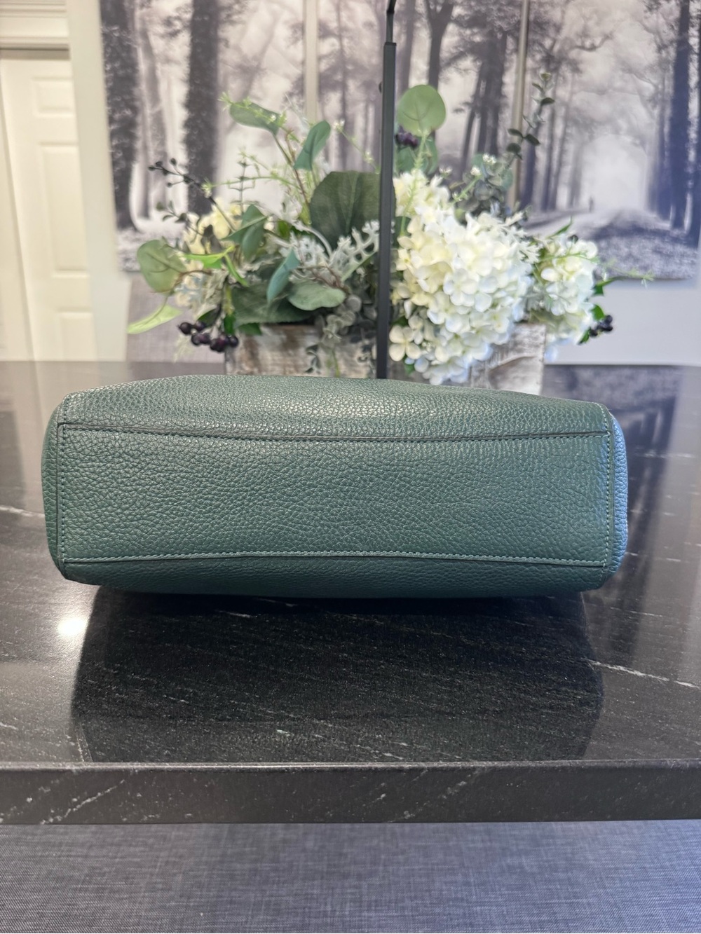 🍃COACH Prairie Satchel Pebble Leather Forest Green Crossbody Bag Style 79997 - Picture 9 of 16